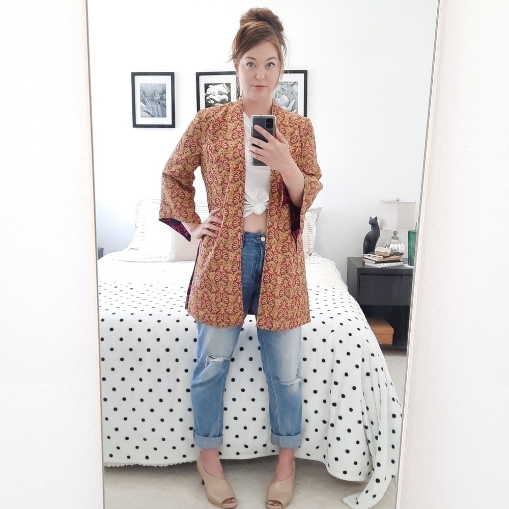 Chico's Boho Reversible Kimono 1 - Picture 1 of 9